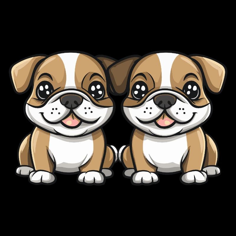 Chien bouledogue bande dessinée