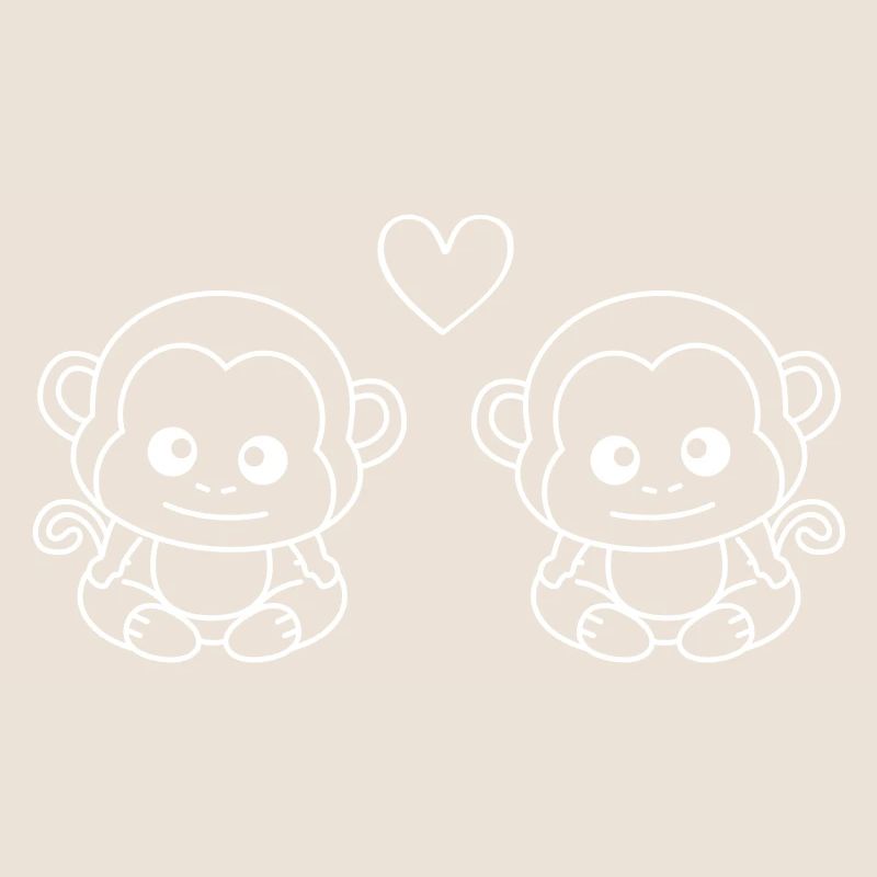 Monkey Comic Couple Love