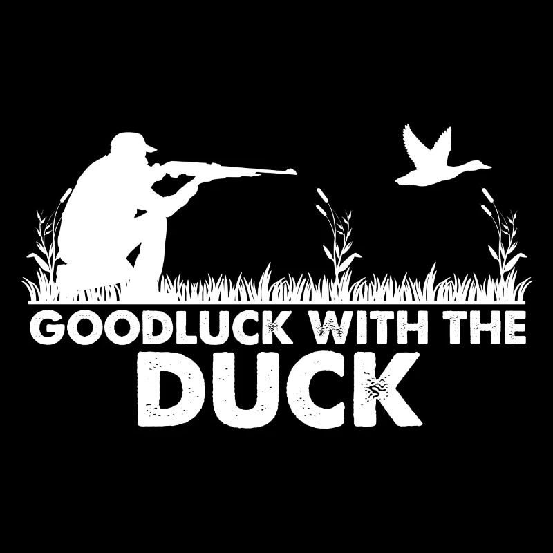 Drôle de conception de chasse au canard Hunter Hunting Duck Design