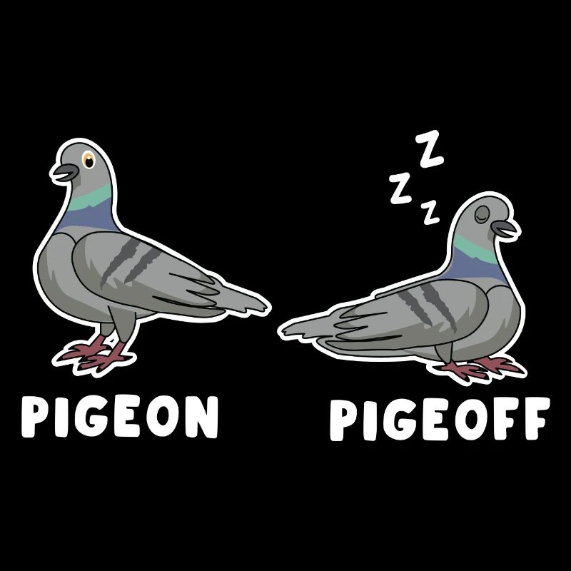 Conception de jeu de mots Sleeping Dove pour les fans de pigeons