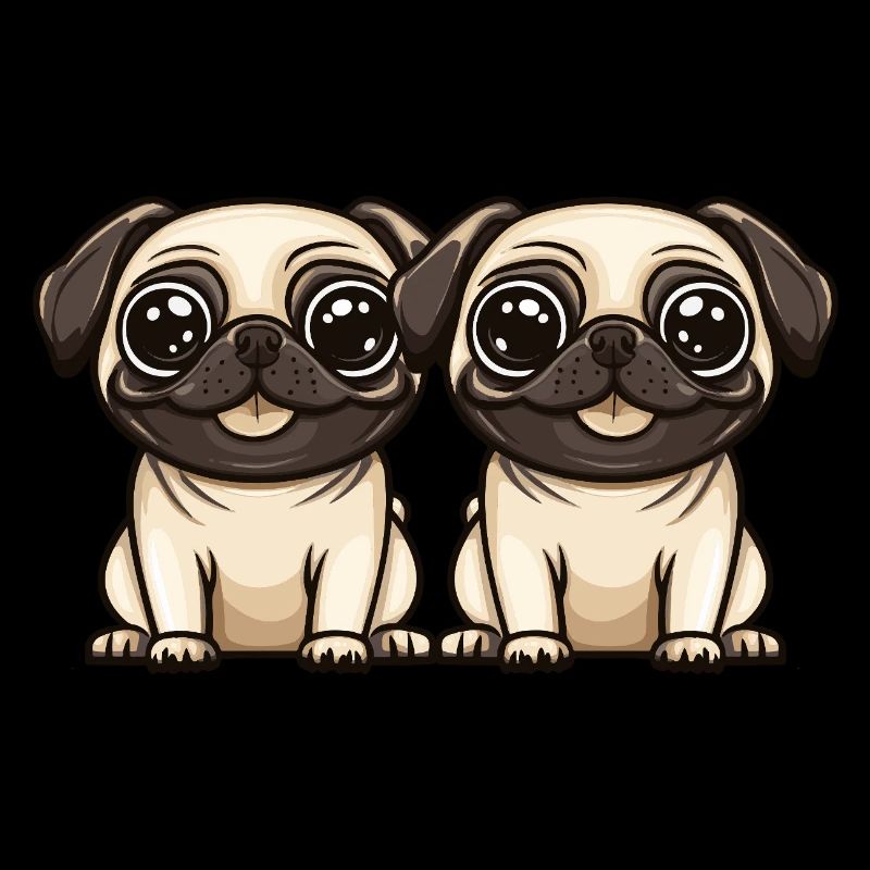 Pug Hund Comic