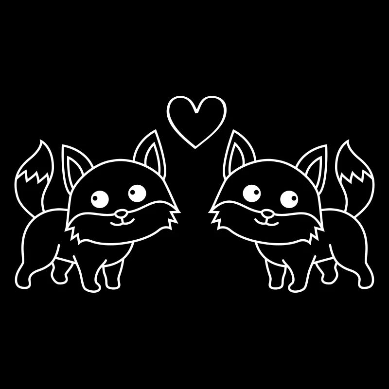 Fox Comic Couple Amour