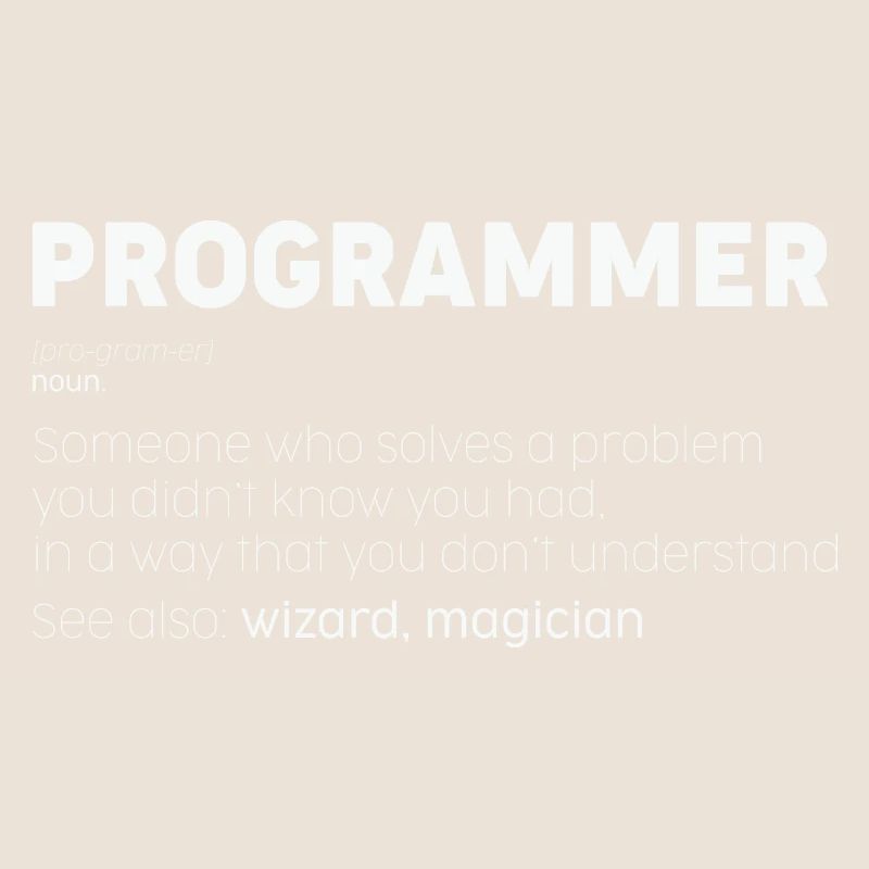 Programmer Noun Funny Coder Humor Nerd