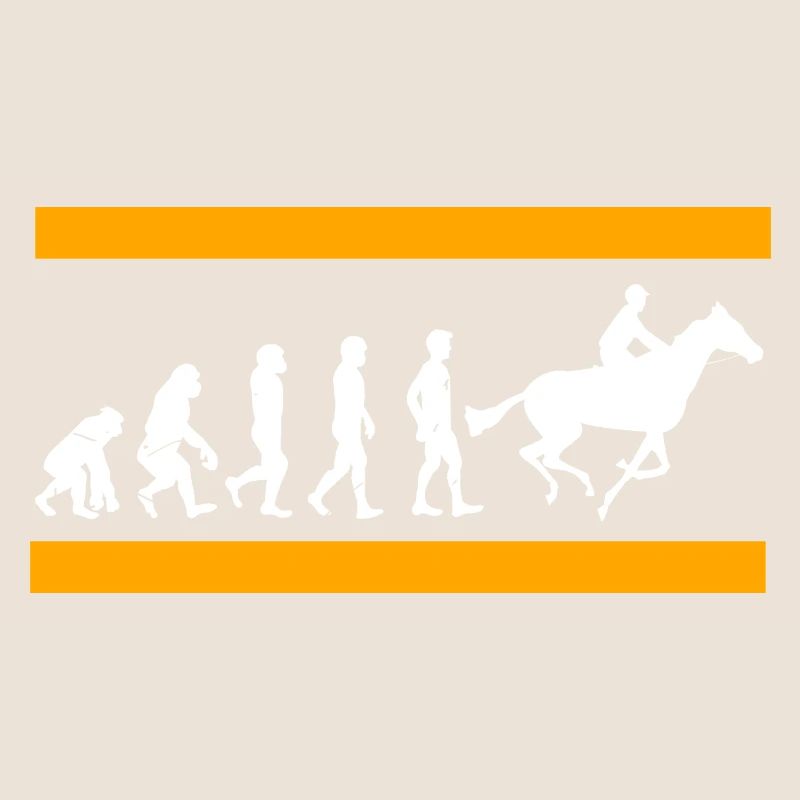 Cool retro evolution d’un coureur de chevaux drôle