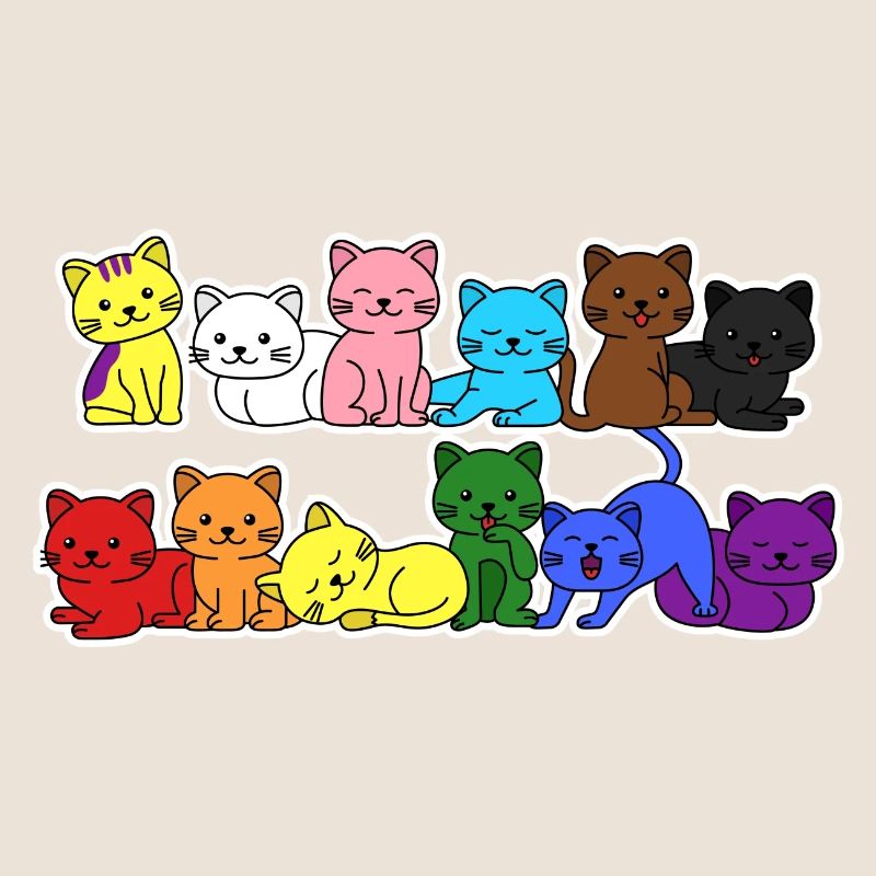 Pride Progress Flag Cat for Equality