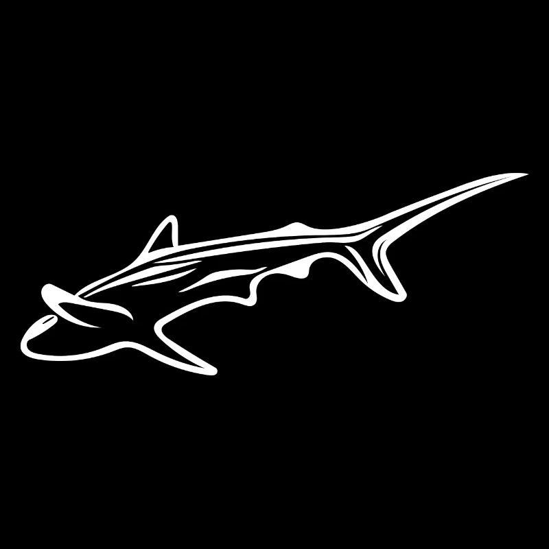 Requin élégant dans le courant de dérive