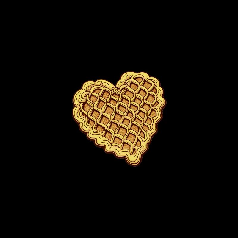 Ironisches Waffeldesign Hearbeat Hobby Chef