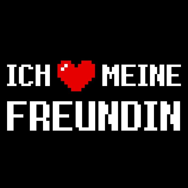 J’aime ma copine Red Pixel Heart Pixel Art