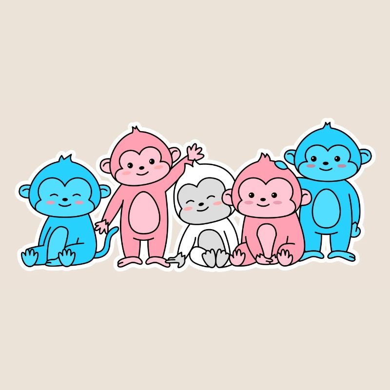 Conception de singe de drapeau trans pour les personnes trans