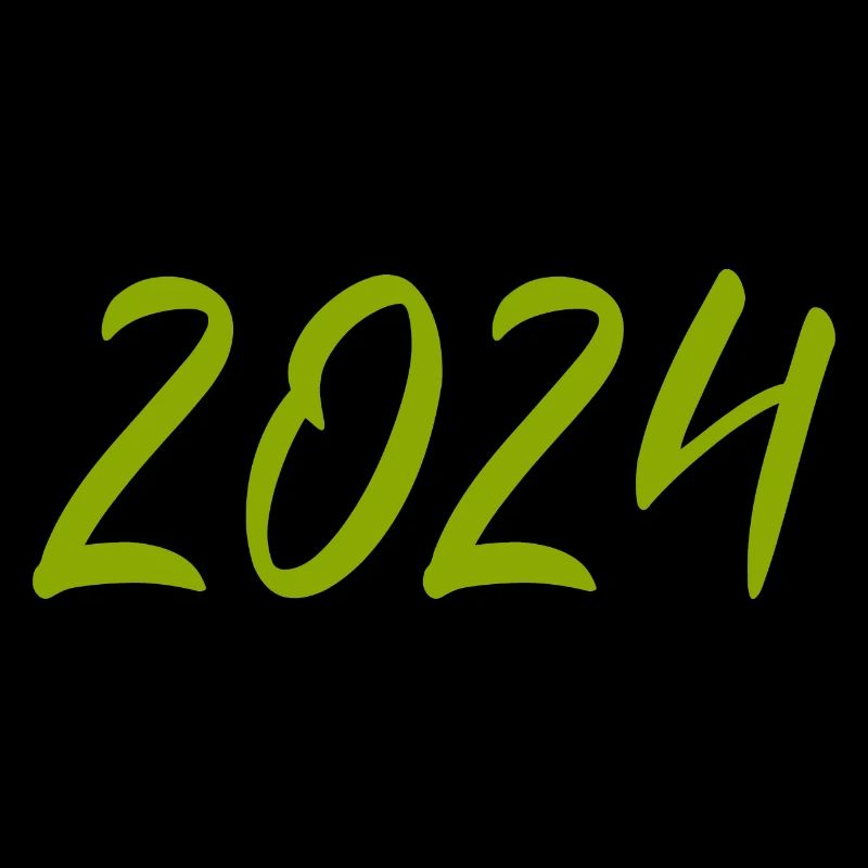 2024 Silvester Neujahr grün