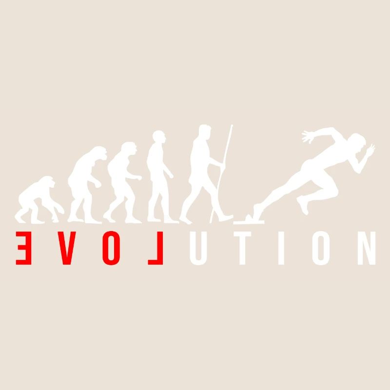 Sprinter Sprint Läufer LOVE in rot mit Evolution