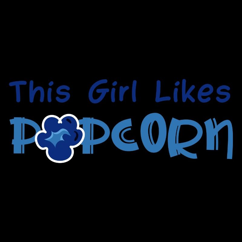 Fille aime le pop-corn et les films mangeant du