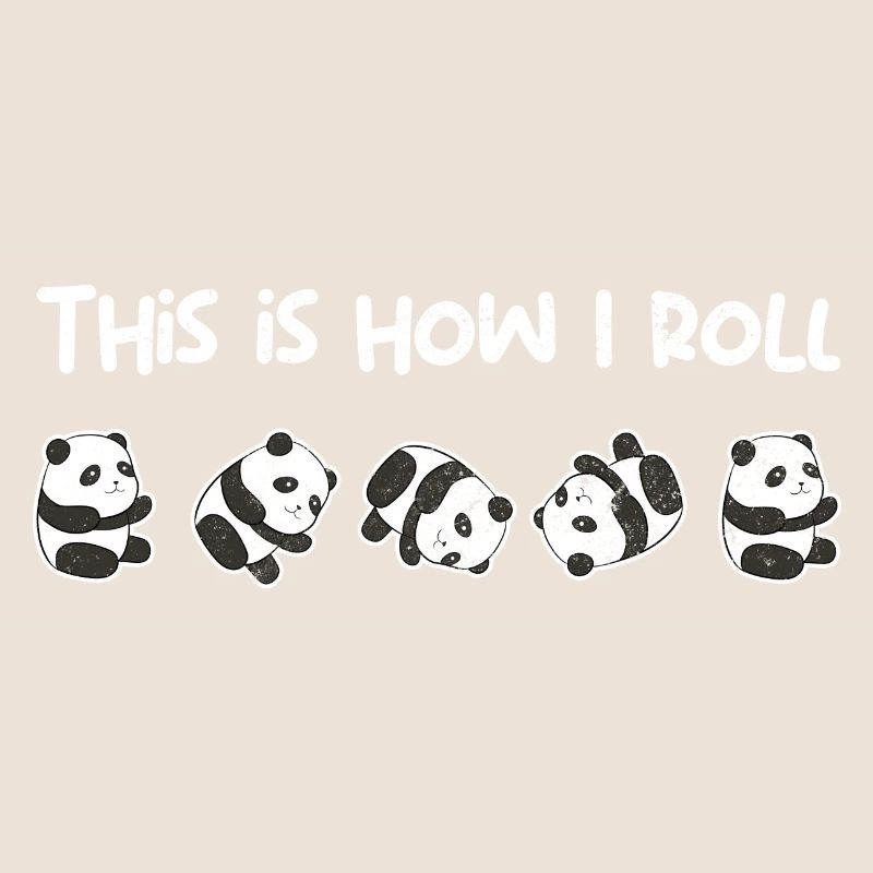 Panda Bär Rollen So Rolle Ich I Geschenk