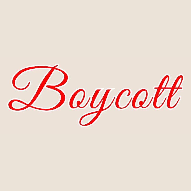 Red Stylized Boycott