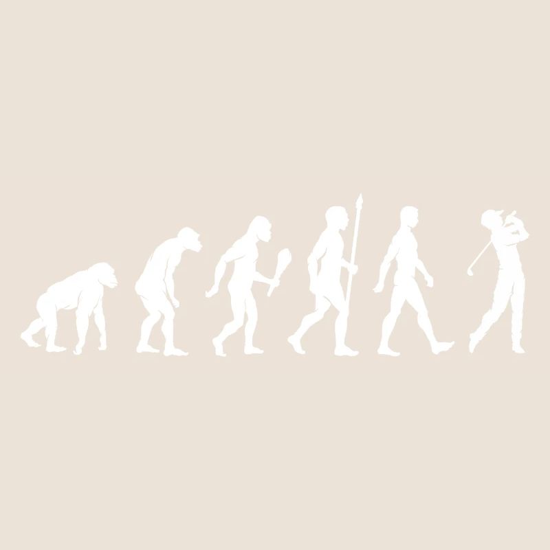 Lustige Golf Evolution Golfspieler Geschenkidee