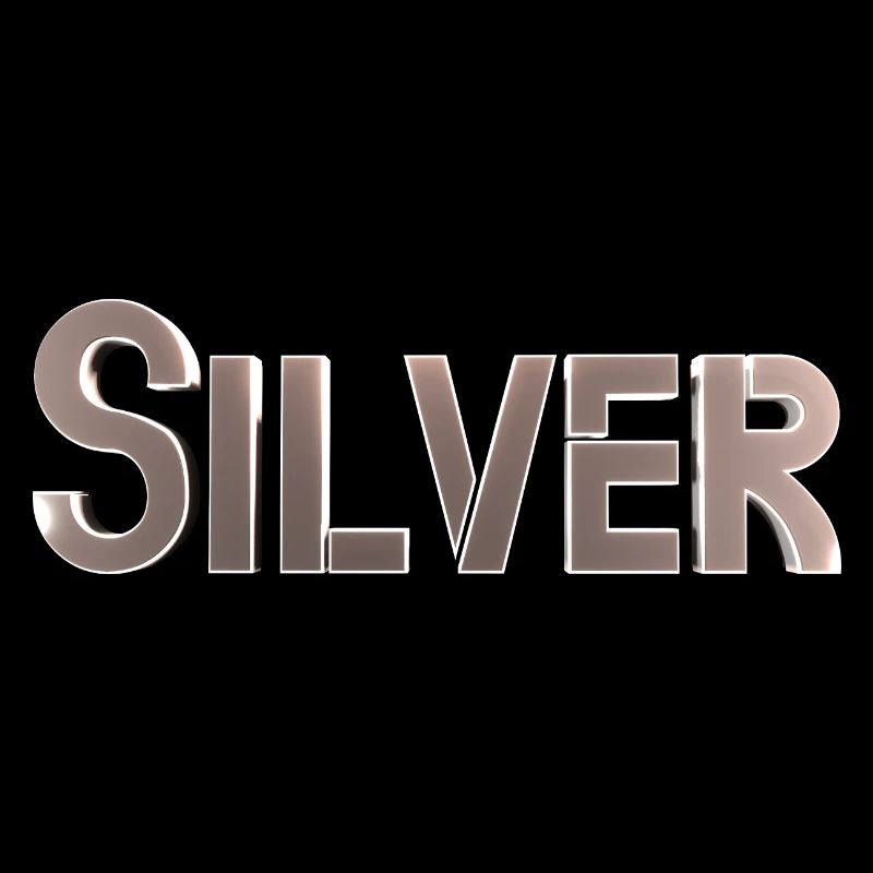 Silber stilisierter Text