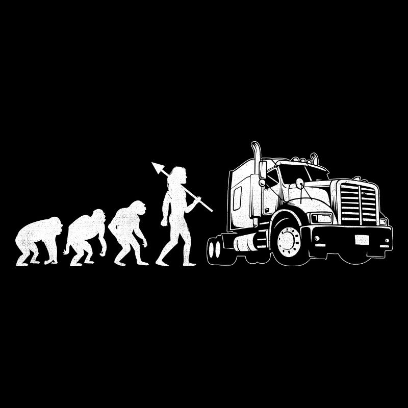 Trucker Evolution Fahren Papa Trucker Vater LKW