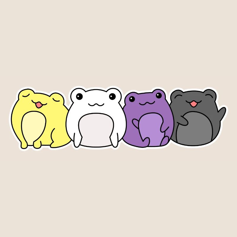 Non-binary flag frog design for proud Enbys