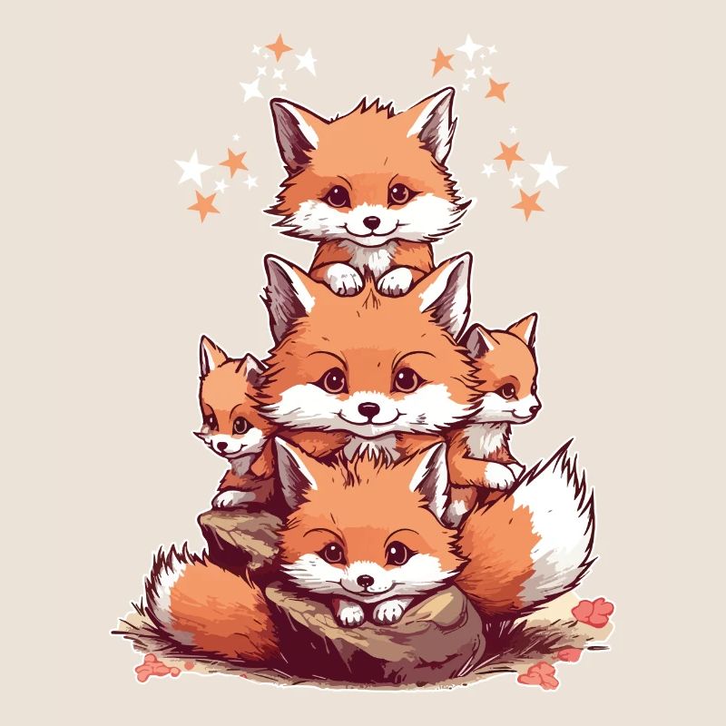 Cute foxes