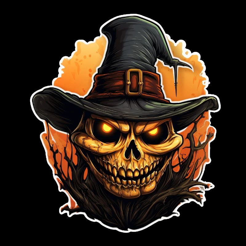 Sorcier crâne d’Halloween