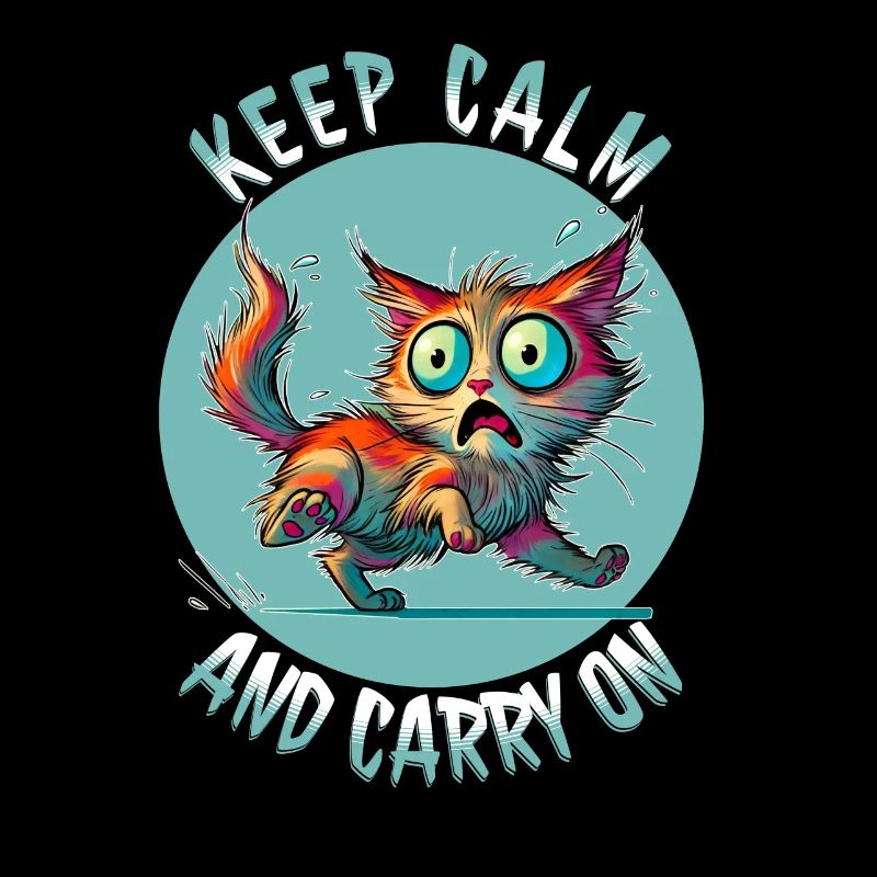 Restez calme et continuez - Erschreckte Katze & Weish