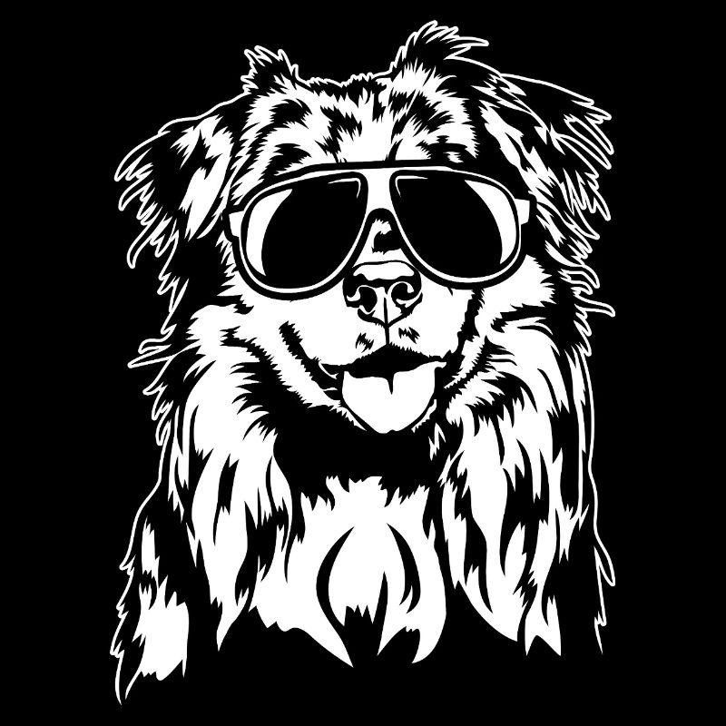 Berger Australien Cool Dog Portrait Wilsigns
