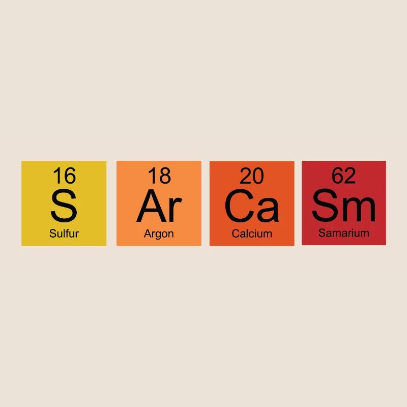 Retro Periodensystem Sarkasmus