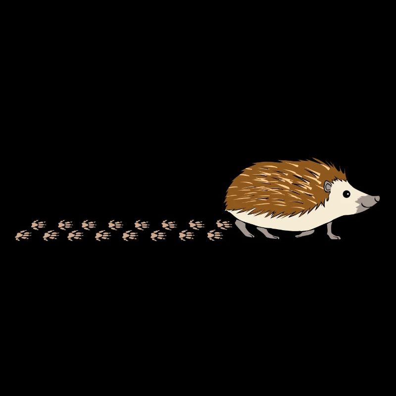 Empreinte de patte de hérisson mignon