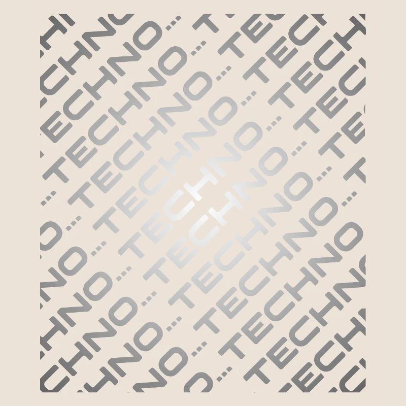 Techno Music | Grayscale Diagonal Techno Religion