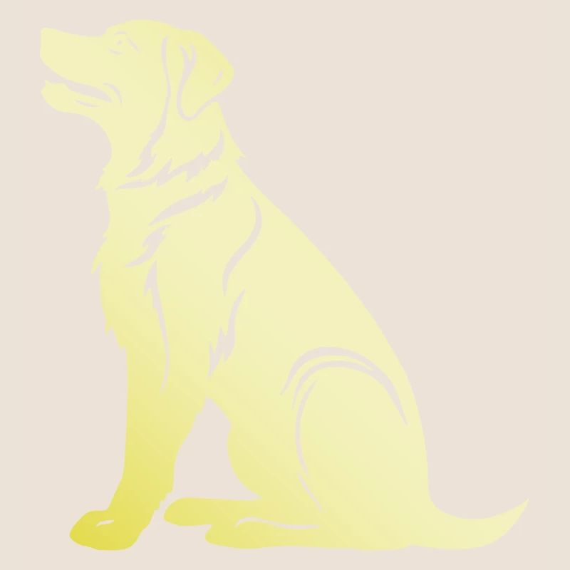 Silhouette de chien samoyède