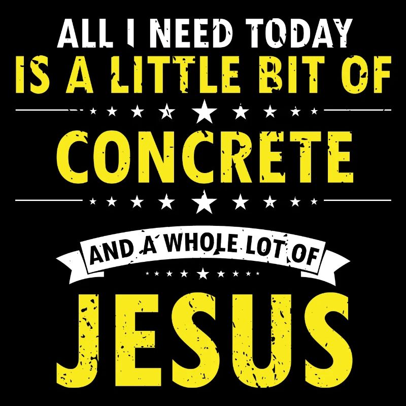 Concrete builder design for construction workers and construction site