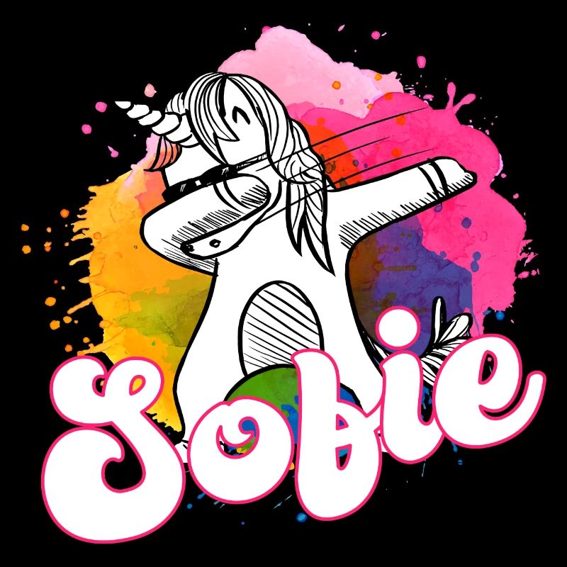 SOFIE - Schöner Name mit dabbing Einhorn