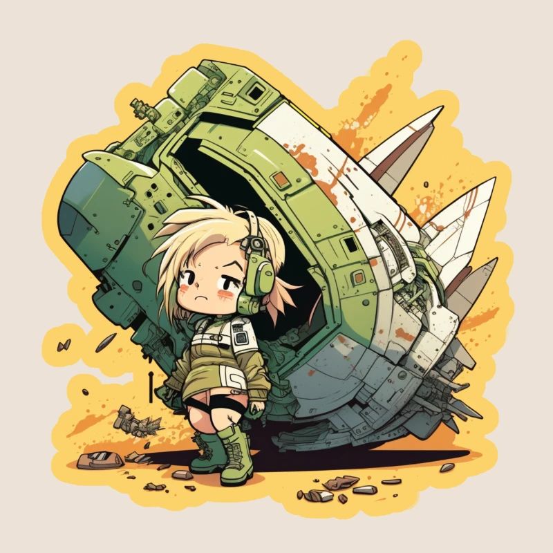 Süßes Mädchen, Pilot und Raumschiff