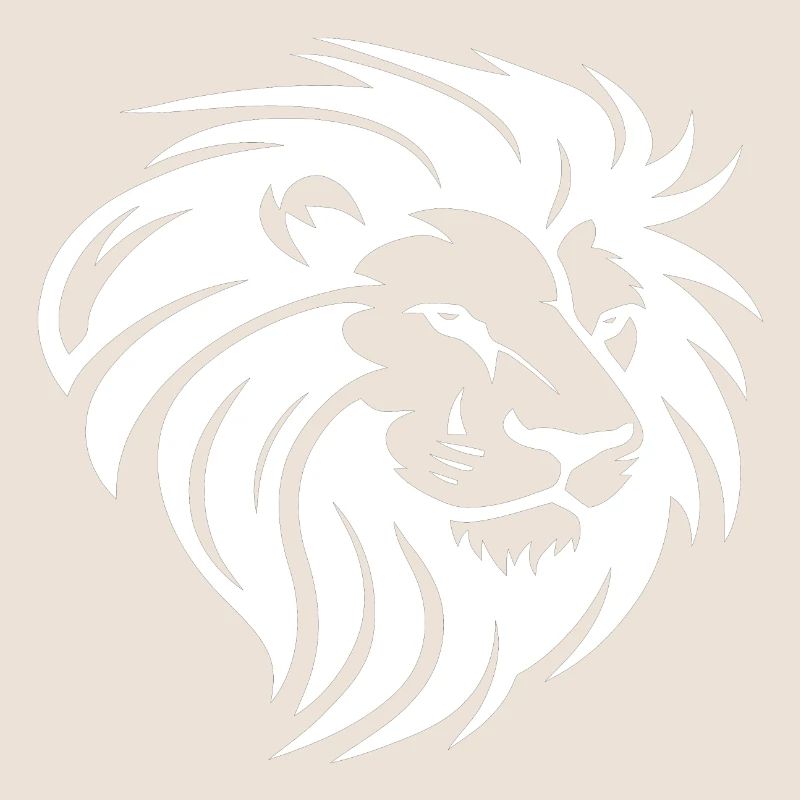Lion's head with mane