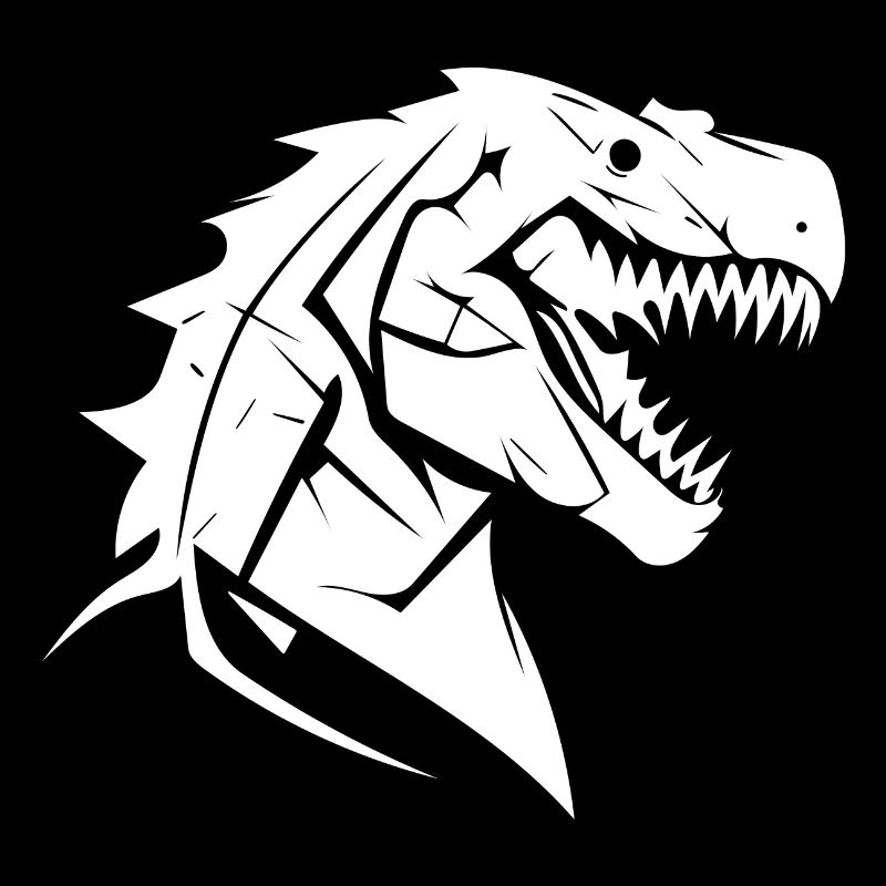 Conception de tatouage de dinosaure T-Rex sinistre