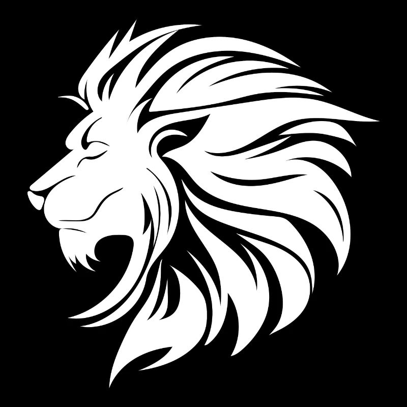 Mighty Lion Head Mane Cool Style de tatouage