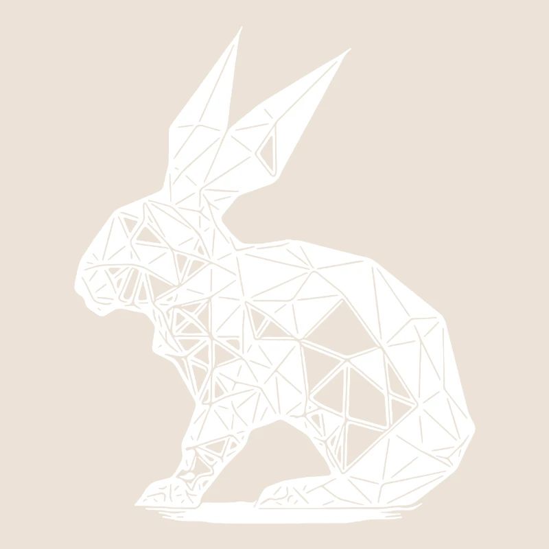 Geometric Rabbit Geometry Lines Rabbit