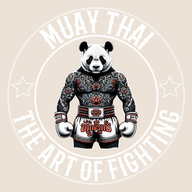 Muay Thai panda - Kampfkunst panda Thai Boxen