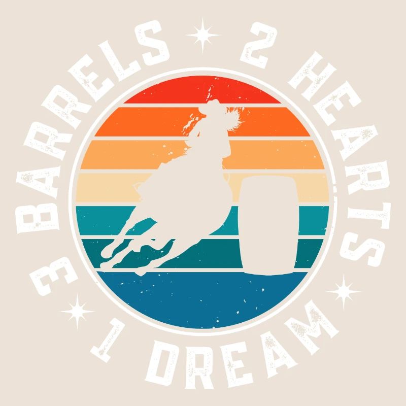 Cheval de course de barils de rodéo