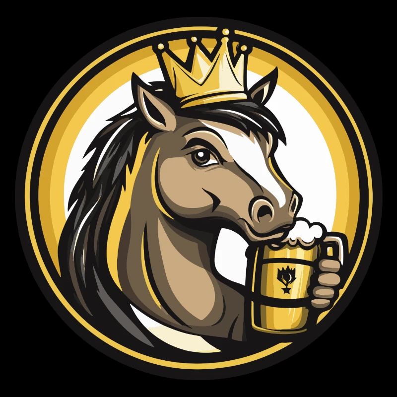 Pferd Bier Comic