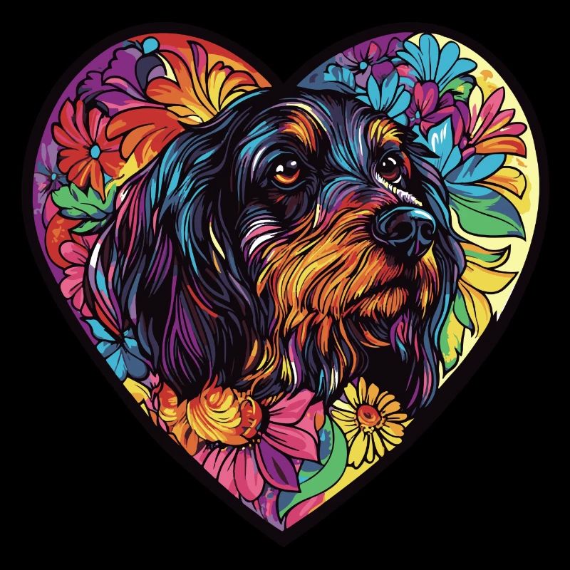 Lévrier Afghan Chien Coeur Amour