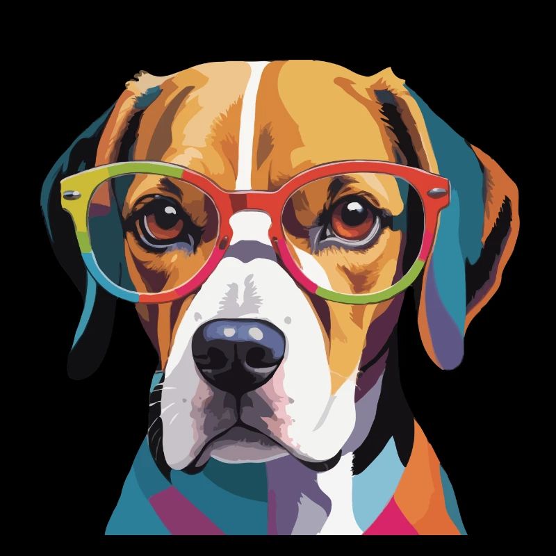 Beagle Chien Cool avec des lunettes