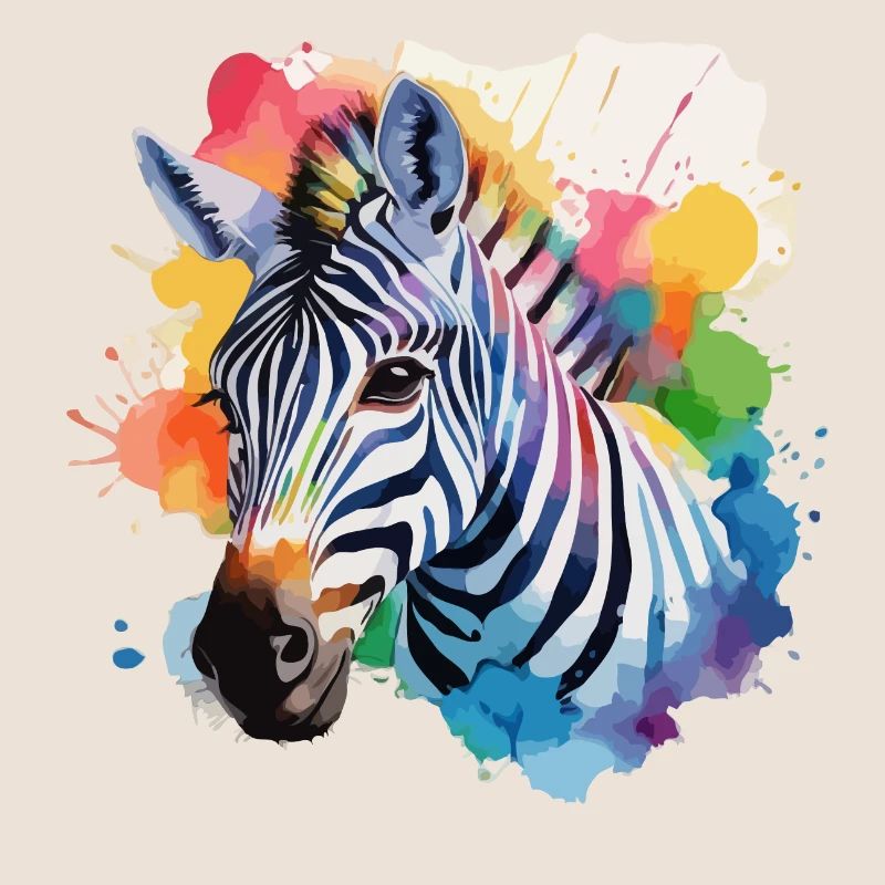 Zebra cool in colorful design