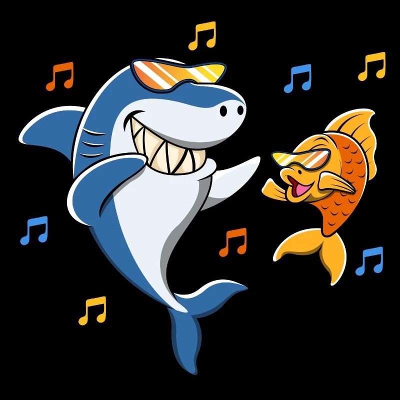 Soirée dansante avec requins, poissons rouges et
