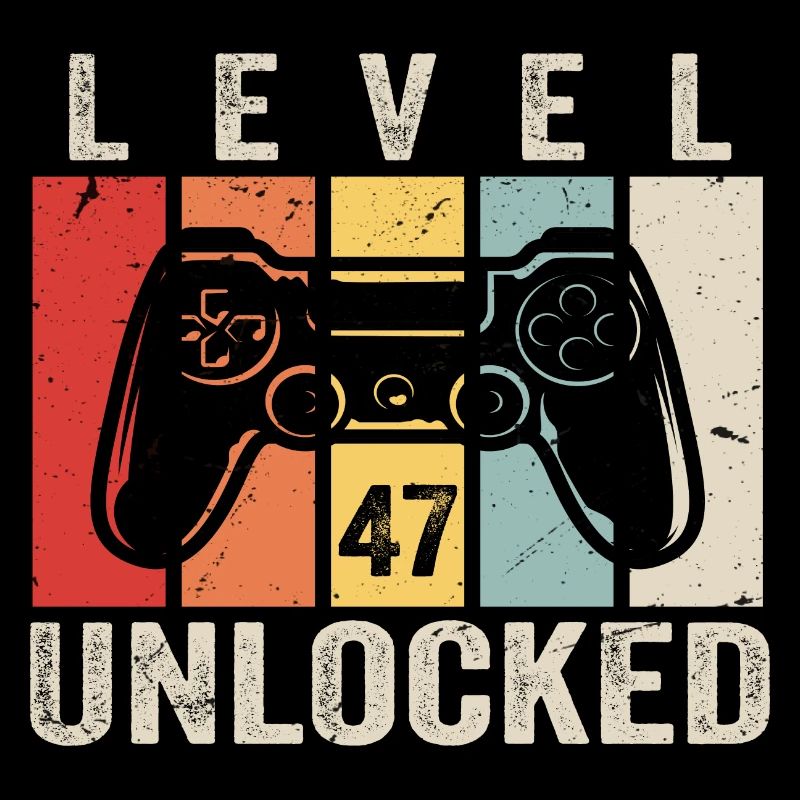 Level 47 Unlocked 47 Jahre Geburtstag Geschenk