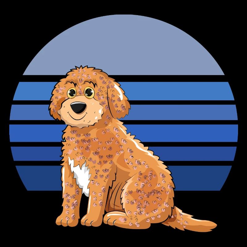 Cockapoo Retro Blue