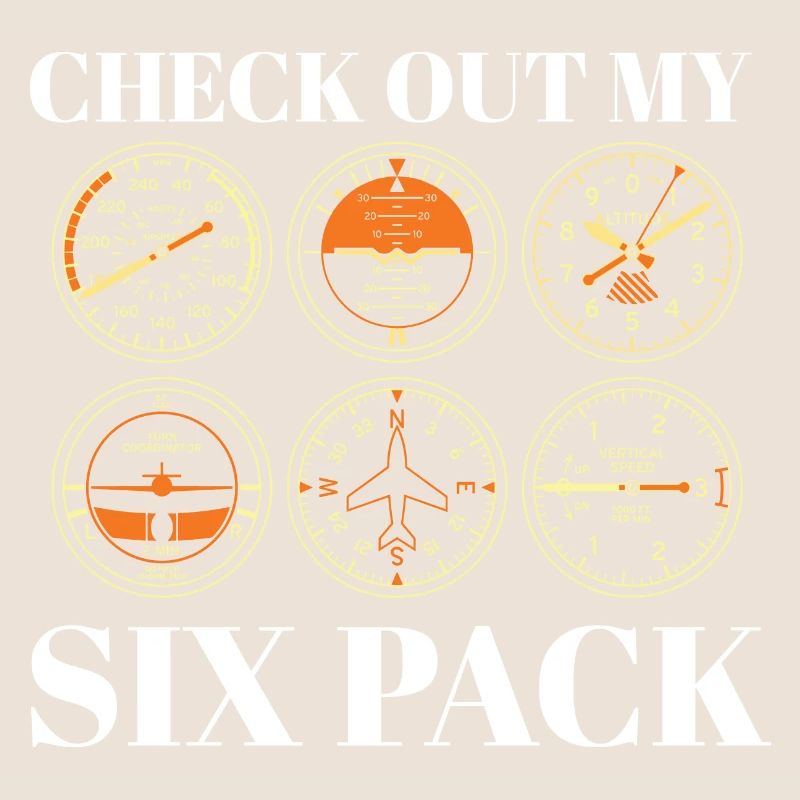 Funny Pilot Six Pack Aviation Flight Simulation