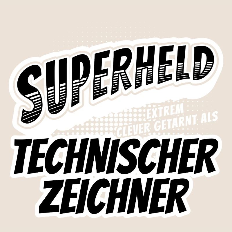 Superheld, clever getarn Technischer Zeichner