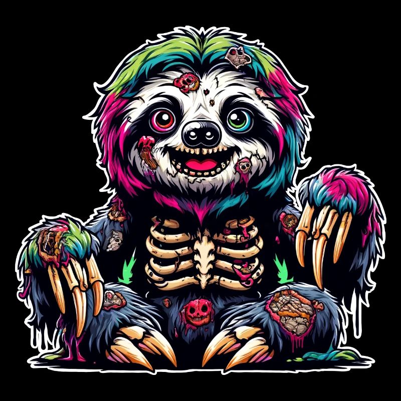 Faultier Zombie Monster Halloween