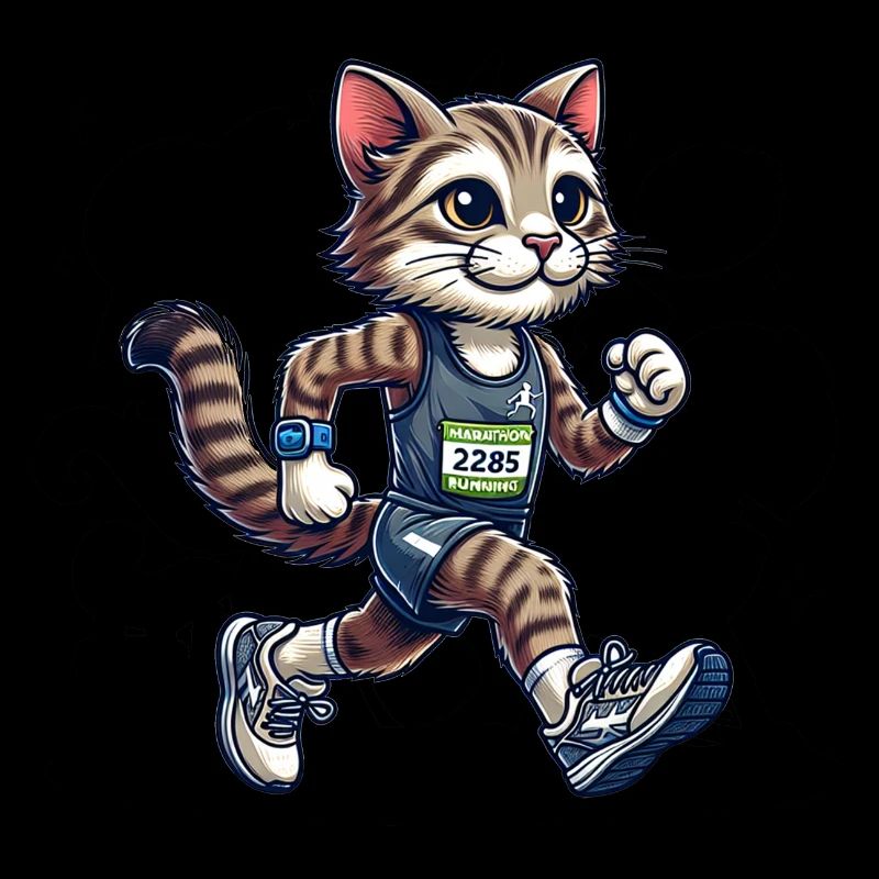 Chat marathonien mignon
